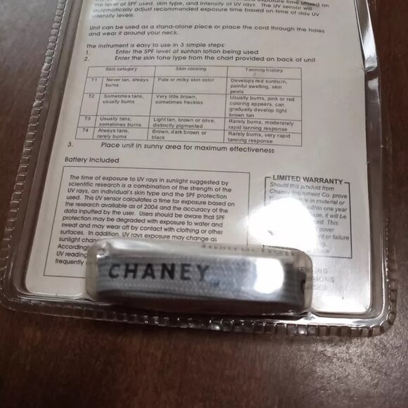 Chaney UV Sensor New In Box Measures Harmful UV Ray's From Sunlight - Picture 4 of 5
